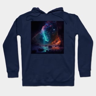 A Starry Night Sky Outside A Cave Hoodie